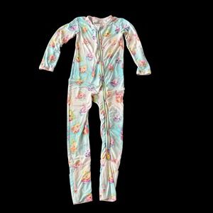 Birdie Bean Kids Pajamas 18-24 Months Easter Bunny Egg Print Footie Sleepwear C‎